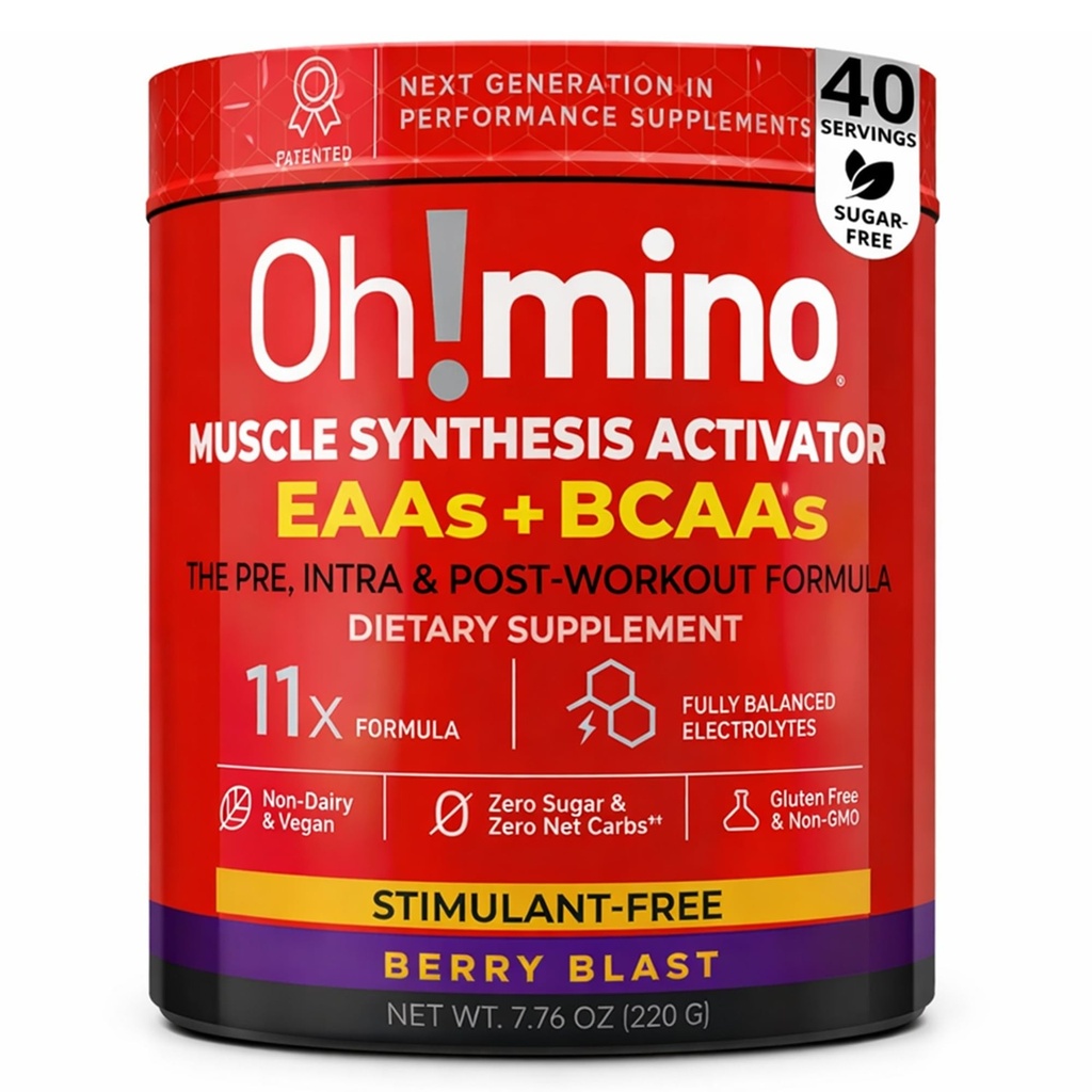 Supplément aux acides aminés essentiels. Poudre sans stimulant. Tous les 9 AEA, BCAA et l'Amino parfait pour les entraînements, Amino Energy, et pour construire le muscle, et récupérer plus rapide.