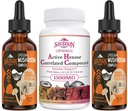 1500 MG Liposomal Active Hexose Supplément corrélé 120 SoftGels Bundle avec 2000 MG complexe de champignons Liposomal gouttes 60 portions