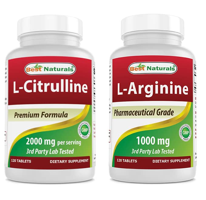 Meilleurs naturels L-Citrulline 2000mg & L-Arginine 1000 mg