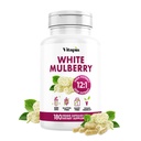 Feuille de mûre biologique et extrait de fruits pour la musculation forte, la santé cardiaque, le soutien antioxydant - 10:1 Rapport et 180 capsules de légumes - Non-OGM, sans gluten, supplément végétalien-friendly