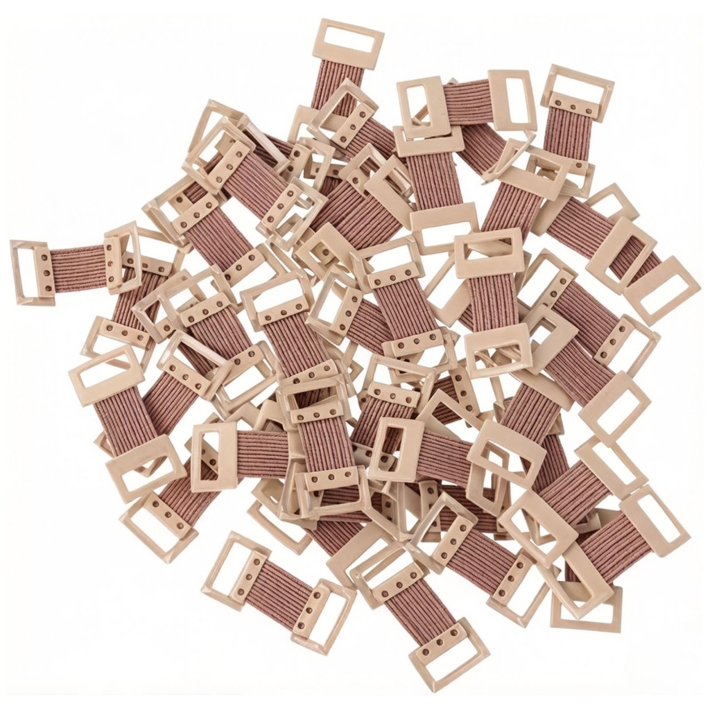 10Pcs Brown Metal Bandage Wrap Clips, Elastic Bandage Fasteners, Replaceable Wrap Clips for Various Types Bandages