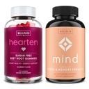 WellPath Beet Root Gummies (sans sucre) 1500 mg – Blueberry Flavor pour le soutien de la pression artérielle et le supplément mental du cerveau avec la crinière du lion - soutient Focus & Memory, 60 Ct