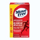 Déplacez-vous sans glucosamine avancée Chondroïtine + supplément de soutien mixte au fructoborate de calcium, soutient la mobilité confort résistance flexibilité et os - 160 comprimés (80 portions)*