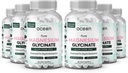 Organics Ocean Pure Magnésium Glycinate avec Zinc - Supplément de magnésium chélaté de force maximale pour les femmes et les hommes pour les crampes musculaires et le soutien du sommeil - 6 bouteilles