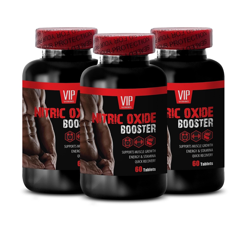 Nitric Oxide for Peak Endurance - Nitric Oxide Unique Complex - OKG Nitric Oxide Strength activator, GKG Nitric Oxide and Enhanced Energy, AKIC Nitric Oxide Focus 3 Bottles 180 Tablets