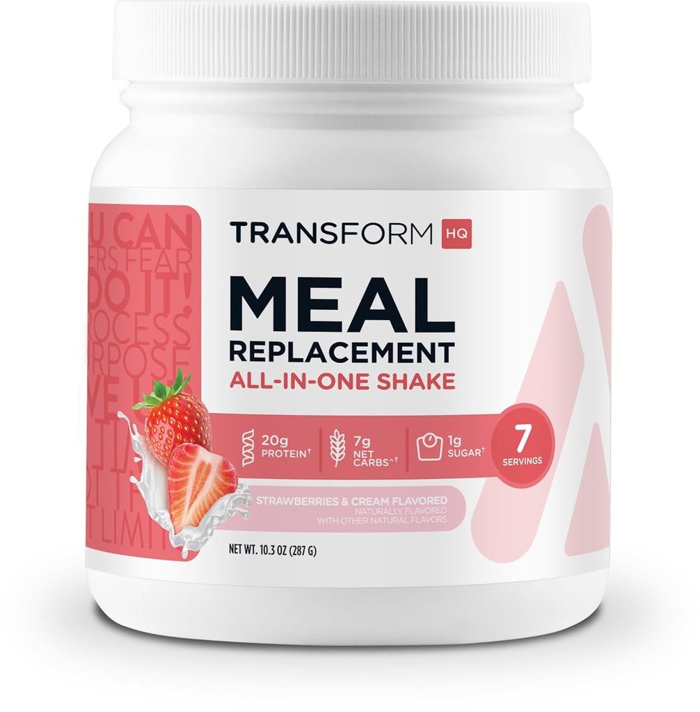 Transformer le substitut des repas de l'AC Shake Powder 7 portions (frais et crème) - sans gluten, sans OGM