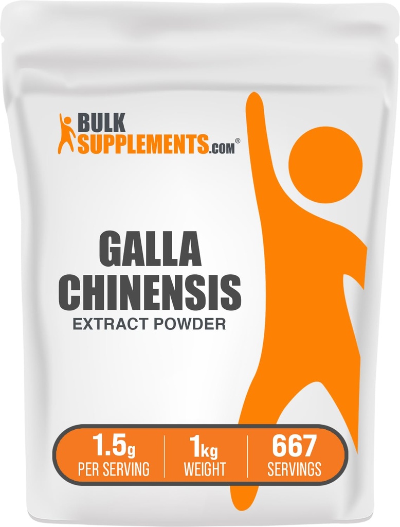 BulkSupplements.com Galla Chinensis Extract Powder - Herbal Supplement Powder, Antioxidants Source - Gluten Free - 1500mg per Serving, Pack of 5 (5 Kilograms - 11 lbs)