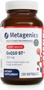Métagène CoQ10 ST-100-100 mg Ubiquinone avec vitamine E pour le soutien cardiaque, énergétique et antioxydant* - Non-OGM, sans gluten, sans soja - Installation certifiée GMP - 120 Softgels
