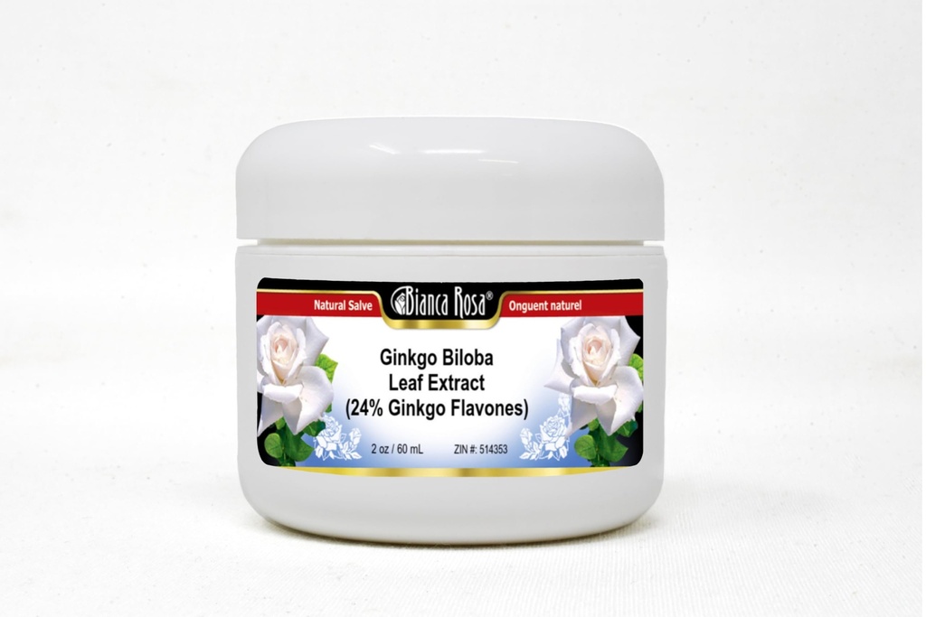 Bianca Rosa Ginkgo Biloba Leaf Extract (24% Ginkgo Flavones) - Salve Ointment (2 oz, ZIN: 514353) - 3 Pack