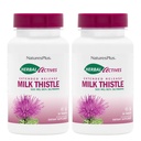 NaturesPlus Actifs à base de plantes Chardon de lait, libération prolongée - 30 comprimés, boîte de 2 - Végétarien, sans gluten - 60 portions totales