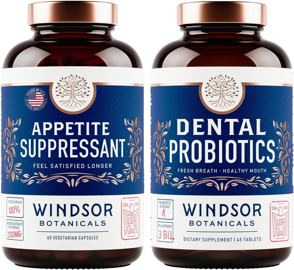 BOtanicaLS WINDSOR Suppresseur de l'appétit pour la perte de poids et probiotiques dentaires pour mauvais souffle