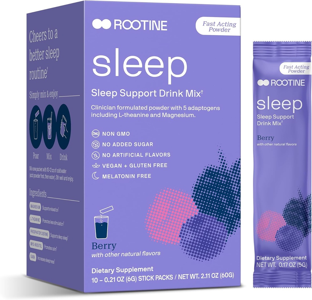 Supplément sommeil, Sans mélatonine Magnésium Poudre Calme, GABA, L-Theanine, Myo-inositol, Mélange de boisson de sommeil calme pour aider à se détendre, Poudre de sommeil, Poudre de magnésium pour dormir, Mélange de boisson super calme 24pk