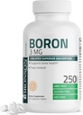Bronson Boron 3 MG Chélaté Absorption Supérieure soutient le traces de santé osseuse minéral, non-OGM, 250 comprimés végétariens