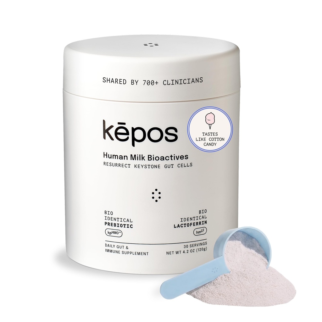 Human Milk Bioactives - Bio-Identical Prebiotic Powder with kpHMO & effera Lactoferrin for Adult Gut Health, Microbiome Diversity, Immune Support, and Bloating Support, Clinicians' Choice, 4.2oz