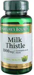 Thistle de lait de la nature 1000mg supplément à base de plantes softgels - 50 CT