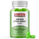 Kava Kava Gummies 1000mg par service, soutien du sommeil, Saveur de citron naturel, 60 Gummies végétaliens, anti-stress et supplément détente