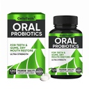 Oral Probiotics for Bad Breath Treatment for Adults, 50 Billion CFU Advanced Dental Probiotics for Teeth & Gum Health, Fresh Breath, Dry Mouth Relief, Gut & Immune Support – 120 Lozenges