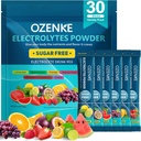 Electrolytes Packets en poudre, 30 bâtons Packs d'hydratation Sans sucre, Mélange de boissons électrolytes Voyage Packets d'électrolyte pour l'hydratation rapide, 6 saveurs