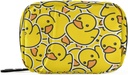 Boîte à pilules Caricature de canard jaune Pill Case de 7 jours Pill Organizer Bag avec Zipper Portable Weekly Vitamin Medicine Support de poche