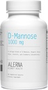 D-Mannose 1000 mg - Santé urinaire - avec concentré de canneberges, HIPS de rose biologique, extrait d'acérola - 60 capsules végétariennes