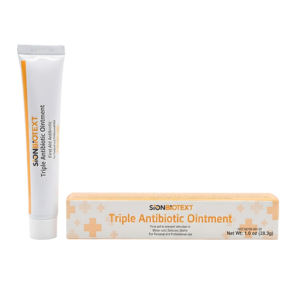 Triple Antibiotic Ointment, 1 oz Tube (28.3 g), First Aid Antibiotic, First Aid to Prevent Infection in Minor Cuts, Scrapes & Burns, Topical Ointment