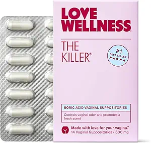 L'amour Bien-être Le tueur L'acide borique Suppositoires vaginales L'équilibre pH et soutient le contrôle de l'odeur, un équilibre vaginal sain et l'environnement