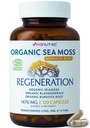 Sea Moss Capsules 1476mg – Bio Seamoss Pills Superfood avec Irish Sea Moss, Bladderwrack & Burdock Root.