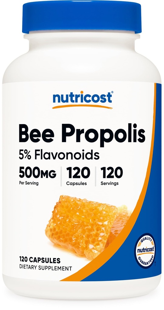 Nutricost Bee Propolis Supplement w/ 5% Flavonoids (500mg / 120 Capsules)