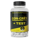 CON-CRET®+ Test, CON-CRET® Creatine HCl breveté maintenant avec Testofen®, Boost Testostérone Niveaux, 60 Capsules