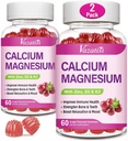 Gommies de zinc de magnésium de calcium avec vitamine D3 et K2, haute absorption de magnésium Glycinate de potassium pour l'humeur immune et calme, parfum de raisin 120 Gommies