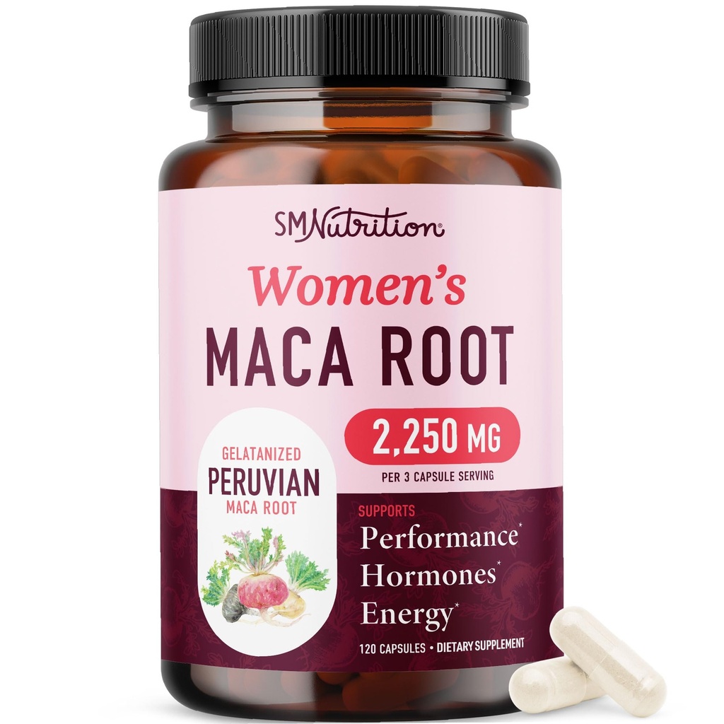 Capsules de racine de maca biologique pour les femmes