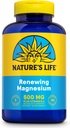 Natures Vie Renouvelant Magnésium 500 mg - Plus Vitamine B-6 - Muscles et nerfs Support - Verifié en laboratoire (180 portions, 180 VegCaps)