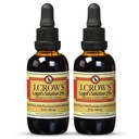 Solution d'iode de J.CROW'S® Lugol 2% 2 oz (2 bouteilles) – Iodine et iodure de potassium de qualité supérieure, extrait naturel de saumure liquide, sans gluten et sans alcool, sans expire