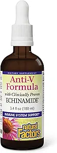 Facteurs naturels, formule liquide anti-V, supplément d'échinacée pour le soutien immunitaire et bien-être, biologique, non-OGM, 3,4 oz (100 portions)