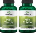 Swanson Thistle de lait (normalisé) - Supplément de soutien du foie à base de plantes avec 80% Silymarin - Formule naturelle aidant à maintenir la santé globale et le bien-être - (120 Capsules) (2 Pack)