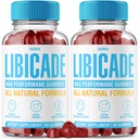 (2Pack) Libicade Gummies, Premium Supplement Gummys For Man, All Natural Drive For Men, Mens Support Health Gummy, Men's Performance Multi Vitamins Daily Strong Workout Energy Active Lifestyle (120ct)