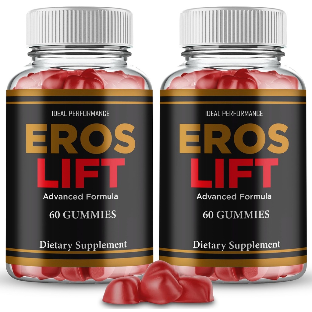 Eros Lift Gummies, Official Eros Lift Supplement Gummy for Men - Maximum Strength, All Natural Formula for Energy, Stamina & Performance, Advanced Formula ErosLift Support Reviews (2 Pack)