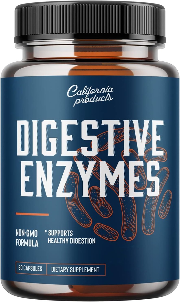 Suppléments enzymatiques digestifs pour la santé des Guts - Pancreatin Enzymes digestifs pour le soulagement de l'estomac par la digestion et la réparation des guts maigres - Suppléments enzymatiques purs pour la digestion des femmes et des hommes