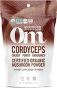 OM MUSHROOM SUPERFOOD Cordyceps Poudre de champignons organiques, 3.5 Ounce, 50 portions, énergie, puissance, support d'endurance et d'endurance, supplément super-alimentaire pour la performance sportive