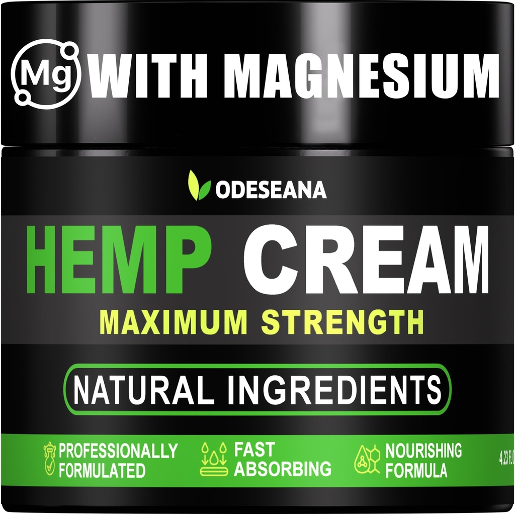 Hemp Cream 4.23 oz - Maximum Strength Gel with Premium Hemp Oil, Arnica, MSM, Alpha Lipoic Acid - Advanced Formula - Fast Absorption, Non-Greasy - Natural Lotion Rub - Arnica Cream for Day & Night