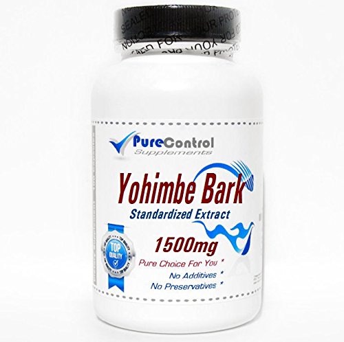Yohimbe Bark Extrait normalisé 1500mg // 200 Capsules // Pure // par Suppléments PureControl