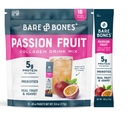 Bare Bones Passion Fruit Collagen Peptides Powder Drink Mix, 16 Packets | 5g Collagen Protein | Prebiotic Collagen Drink Mix for Water | Naturally Sweetened, Light & Flavorful | Gluten & Dairy Free