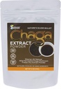 Sayan Chaga Extrait de champignons en poudre (4oz) – Congélateur séché en Sibérie sauvage récolté - Thé antioxydant biologique pour l'immuno-digestion - Focus, énergie, clarté, bien-être - Pas d'additifs