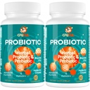 Probiotiques pour les femmes et les hommes - 300 milliards UFC, 24 souches Probiotique + 15 herbes biologiques Mélange de prébiotiques, pour la santé globale des intestins digestifs, immunitaire, constipation et ballonnement, plateau stable - 4 mois d'approvisionnement