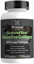 Primal Being Grassfed Beef Cartilage Collagène (Type I-V & XI)- Supporte cheveux, peau, ongles, santé articulaire, immunité, digestion, récupération post-exercice - 120 capsules, 3000 mg par portion