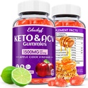 Keto Acv Gummies,Gommies de cidre de pomme biologique,Gommies de cidre de pomme,Gummes de kéto,Santé des femmes,Probiotiques pour la santé digestive,Métabolisme,GMO Free & Vegan - 120 Compte