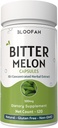 Bitter Melon Capsules de fruits 500mg.Concentré 10:1 Extrait Momordica charantia.