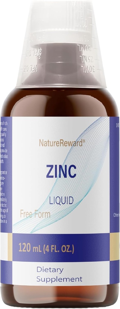 Organic Liquid Zinc, 60 Servings – Alcohol Free Zinc Sulfate – Supports Immune Health & Metabolism – Antioxidant – Gluten-Free, Non-GMO, Vegan & Paleo Friendly (120 ml), 4 FL OZ