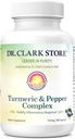 Dr Clark Store Turmeric & Black Pepper Extract – 710mg, 100 Capsules, Immune Support, Antioxydant, Supplément santé Digestion pour les adultes