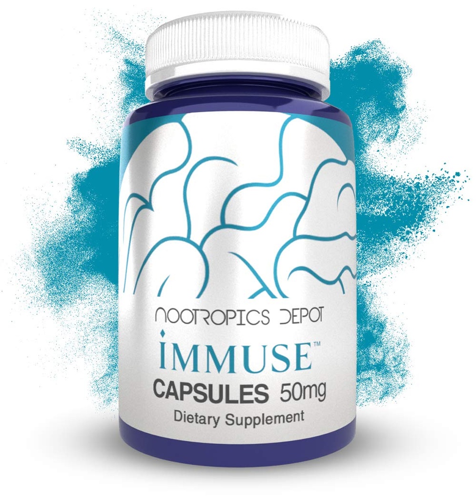 Nootropics Depot Immuse Capsules | 50mg | 90 Count | Lactococcus Lactis Strain Plasma | Novel Paraprobiotic Supplement | Natural Immune Defense Support